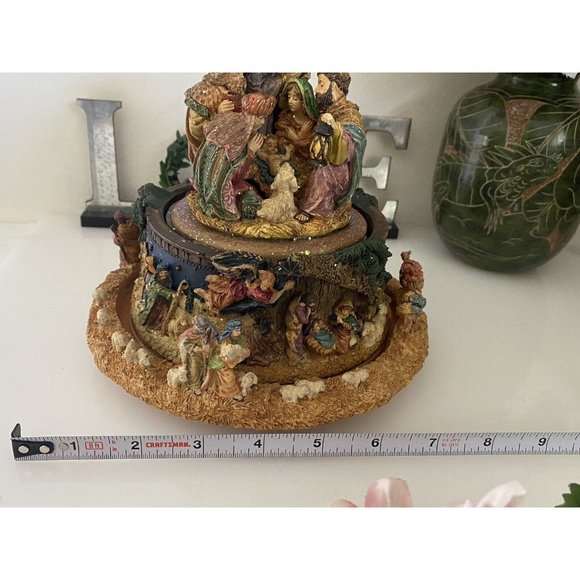 Vintage Story of Jesus Birth Nativity Scene Wind up Musical Plays O‎ Holy Night - Picture 7 of 16